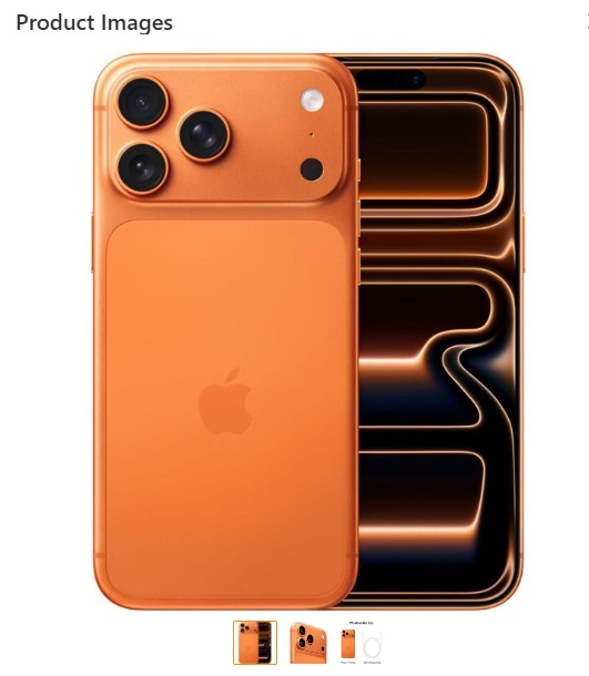 Apple iPhone 17 Pro Max - 6.9" - 512GB - 12GB - iOS 26 - Single Sim - Cosmic Orange